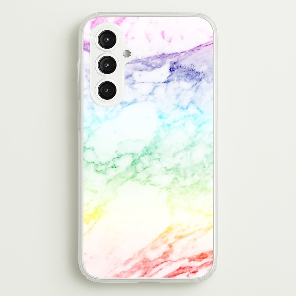 Rainbow Streak Marble Pattern - marble Phone Case for Galaxy S23FE