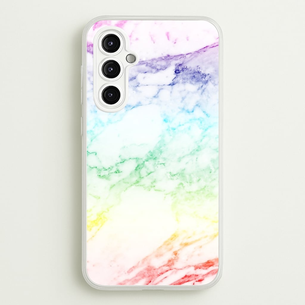 Rainbow Streak Marble Pattern - marble Phone Case for Galaxy A14