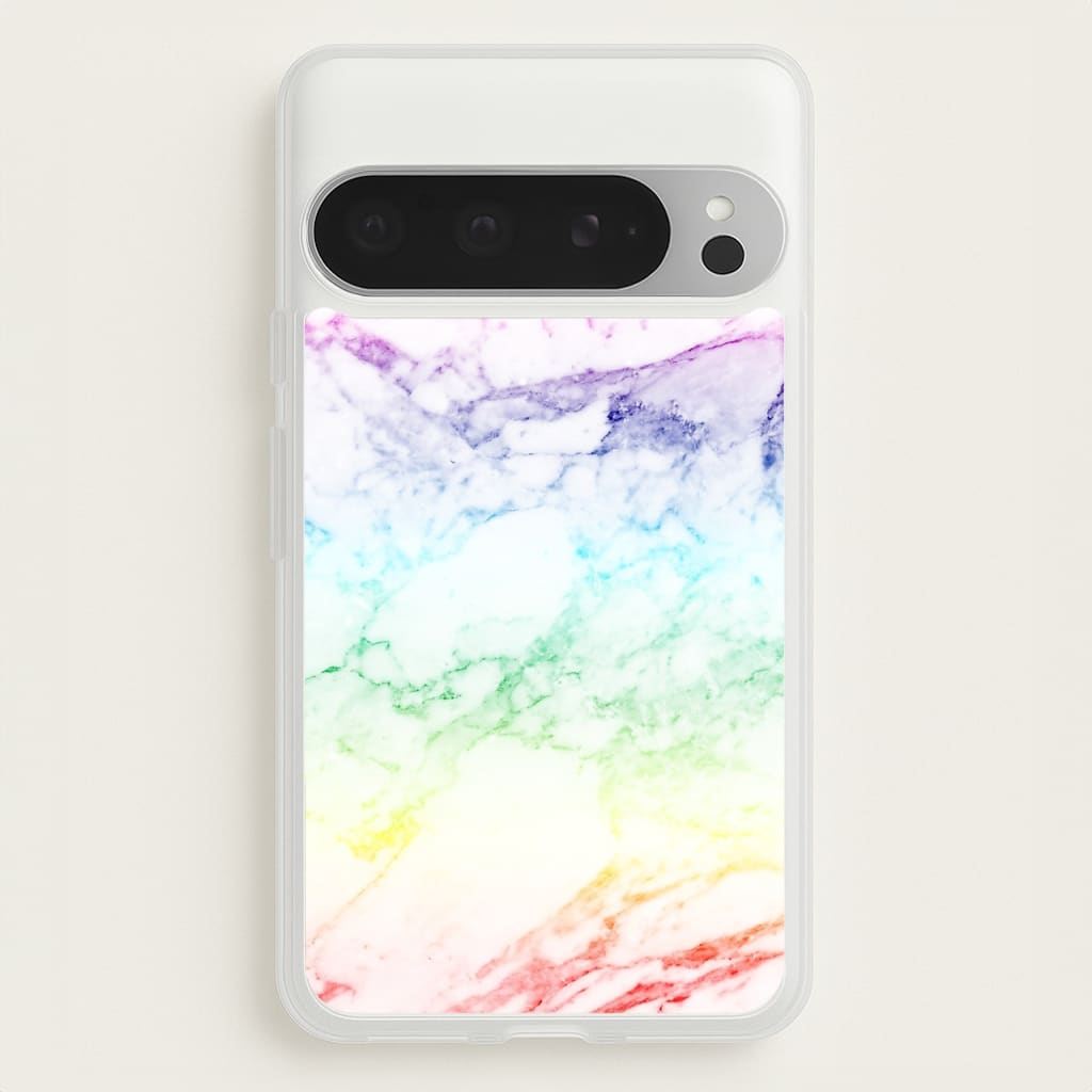 Rainbow Streak Marble Pattern - marble Phone Case for Google Pixel 9 Pro XL