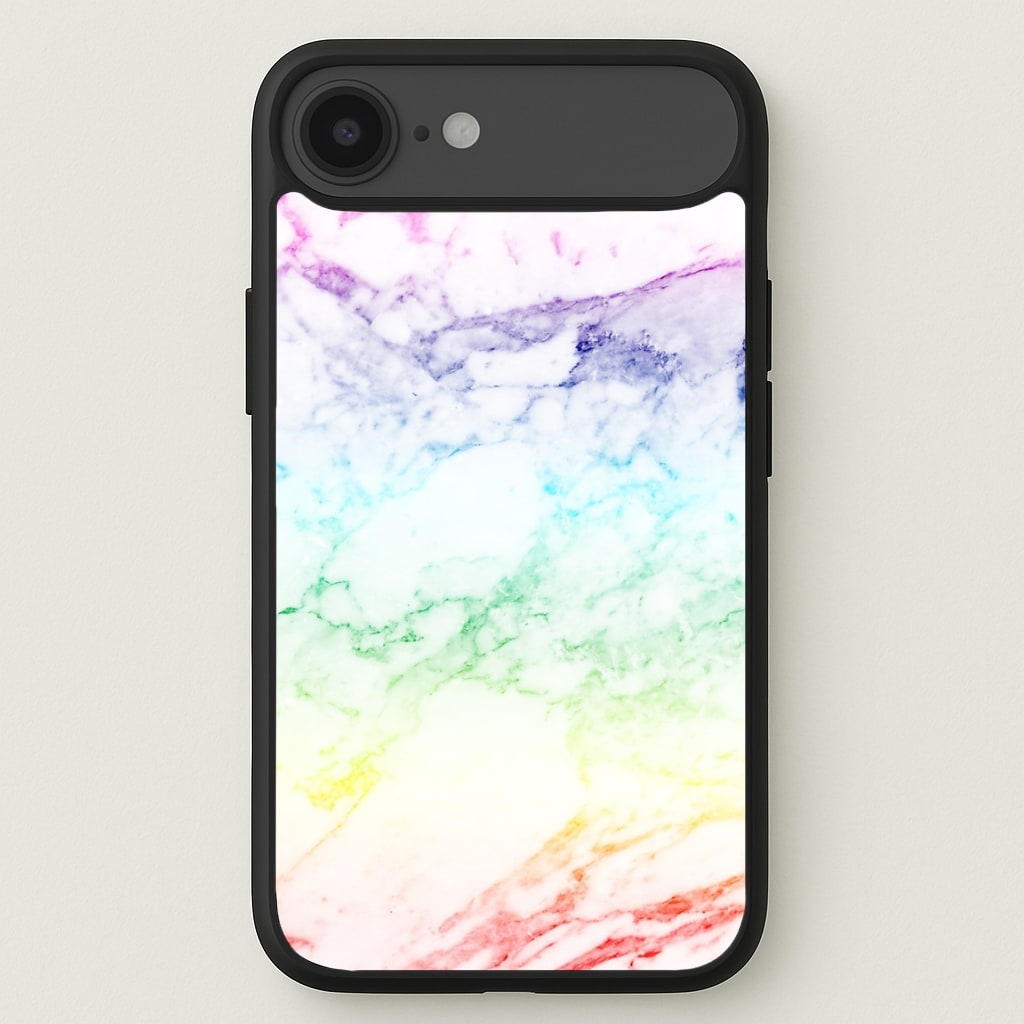 Rainbow Streak Marble Pattern Phone Case for iPhone 17 Air