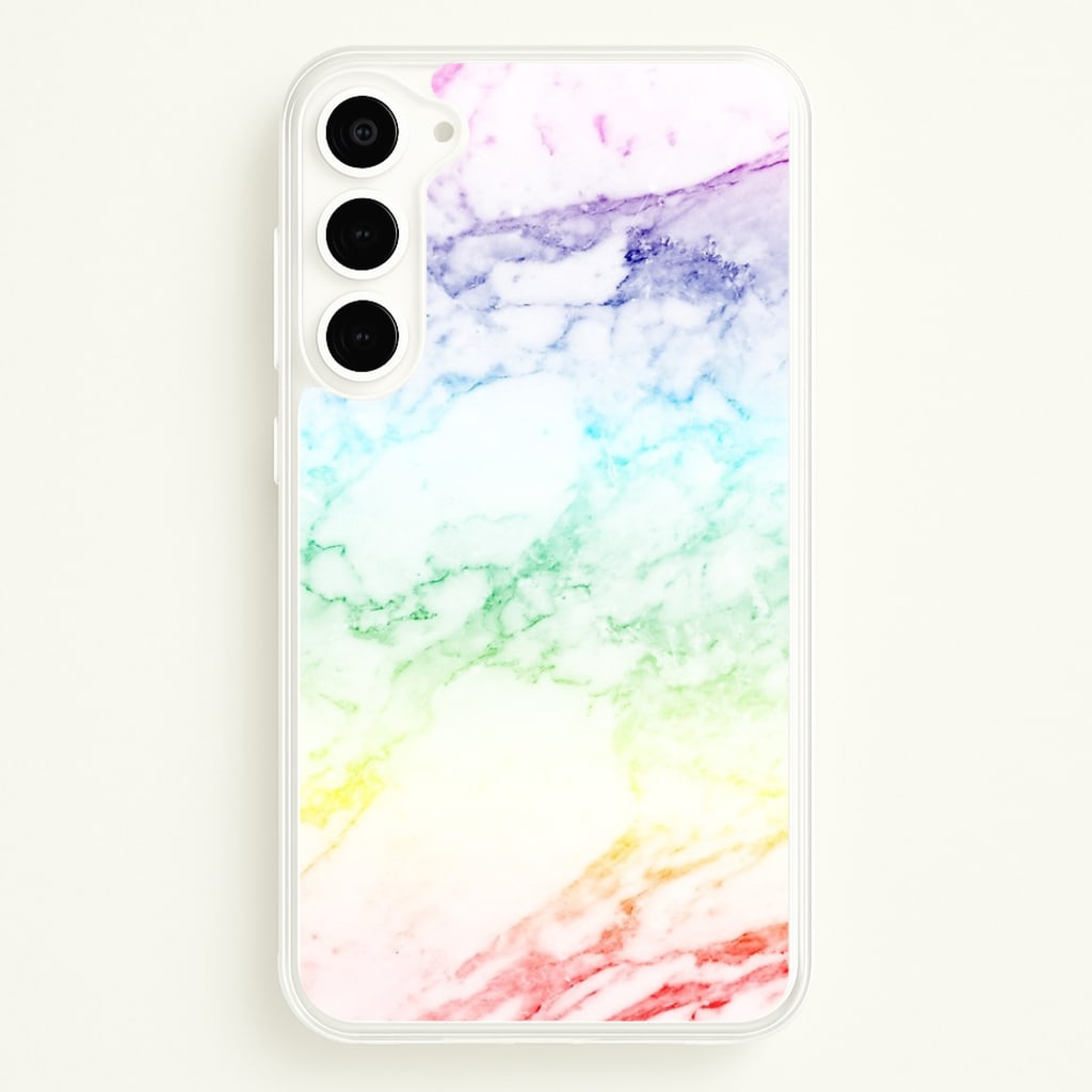 Rainbow Streak Marble Pattern - marble Phone Case for Galaxy S23 Plus