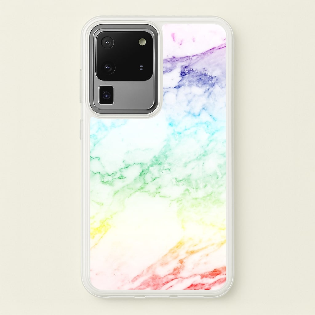 Rainbow Streak Marble Pattern - marble Phone Case for Galaxy S20 Ultra
