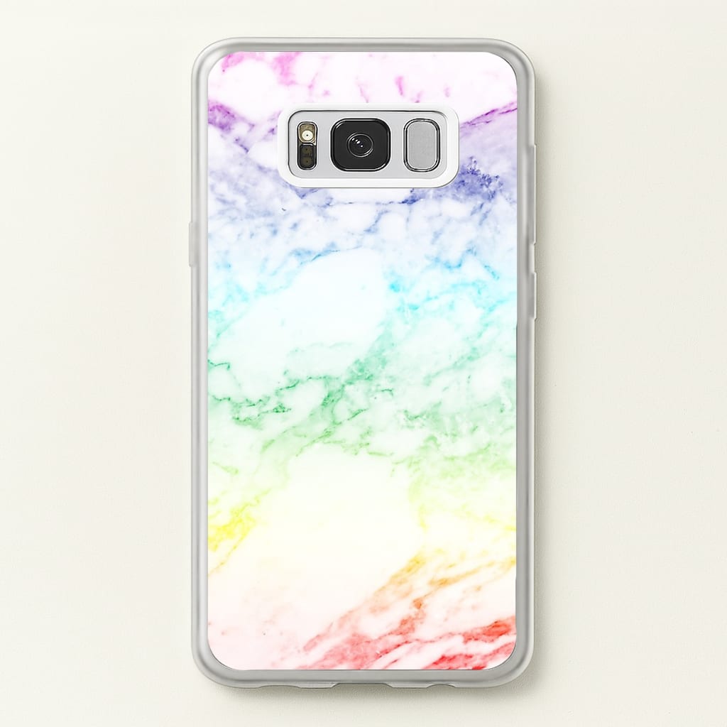 Rainbow Streak Marble Pattern - marble Phone Case for Galaxy S8