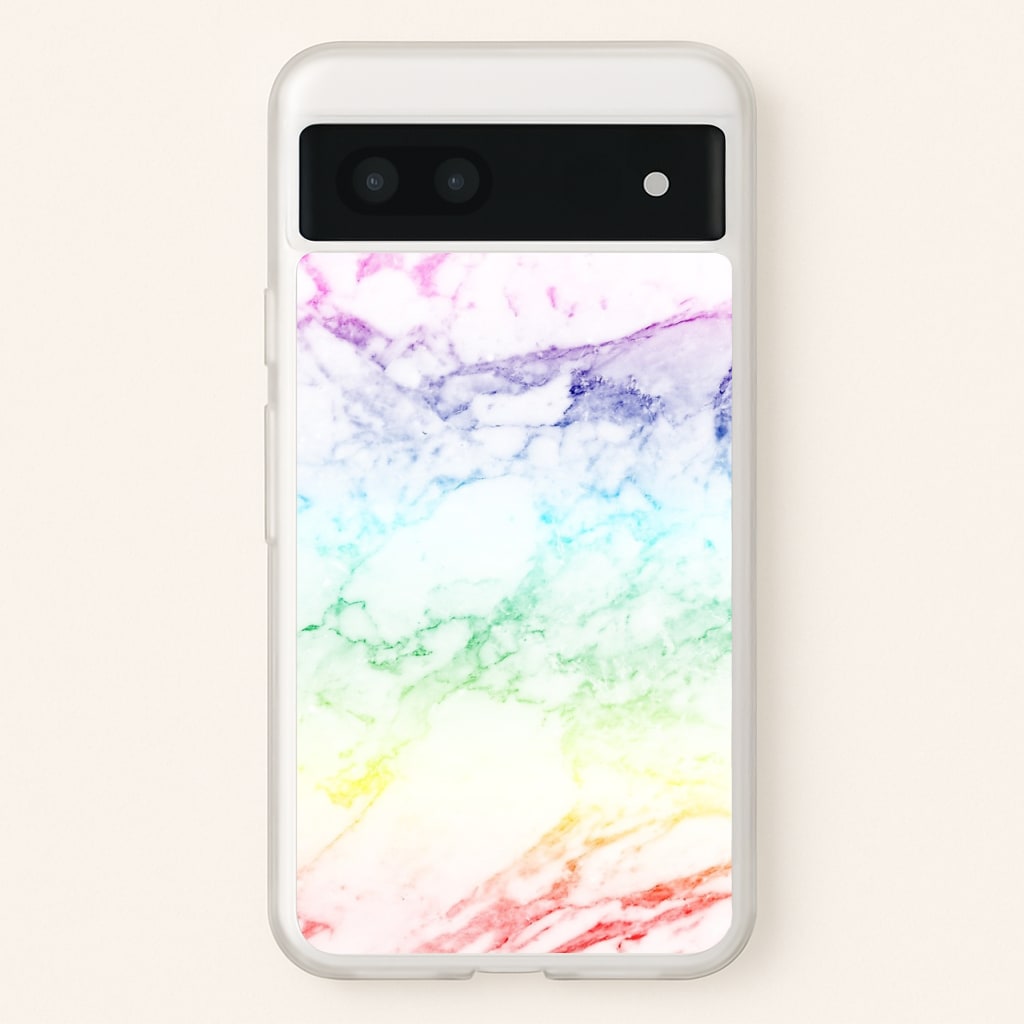 Rainbow Streak Marble Pattern - marble Phone Case for Google Pixel 7a