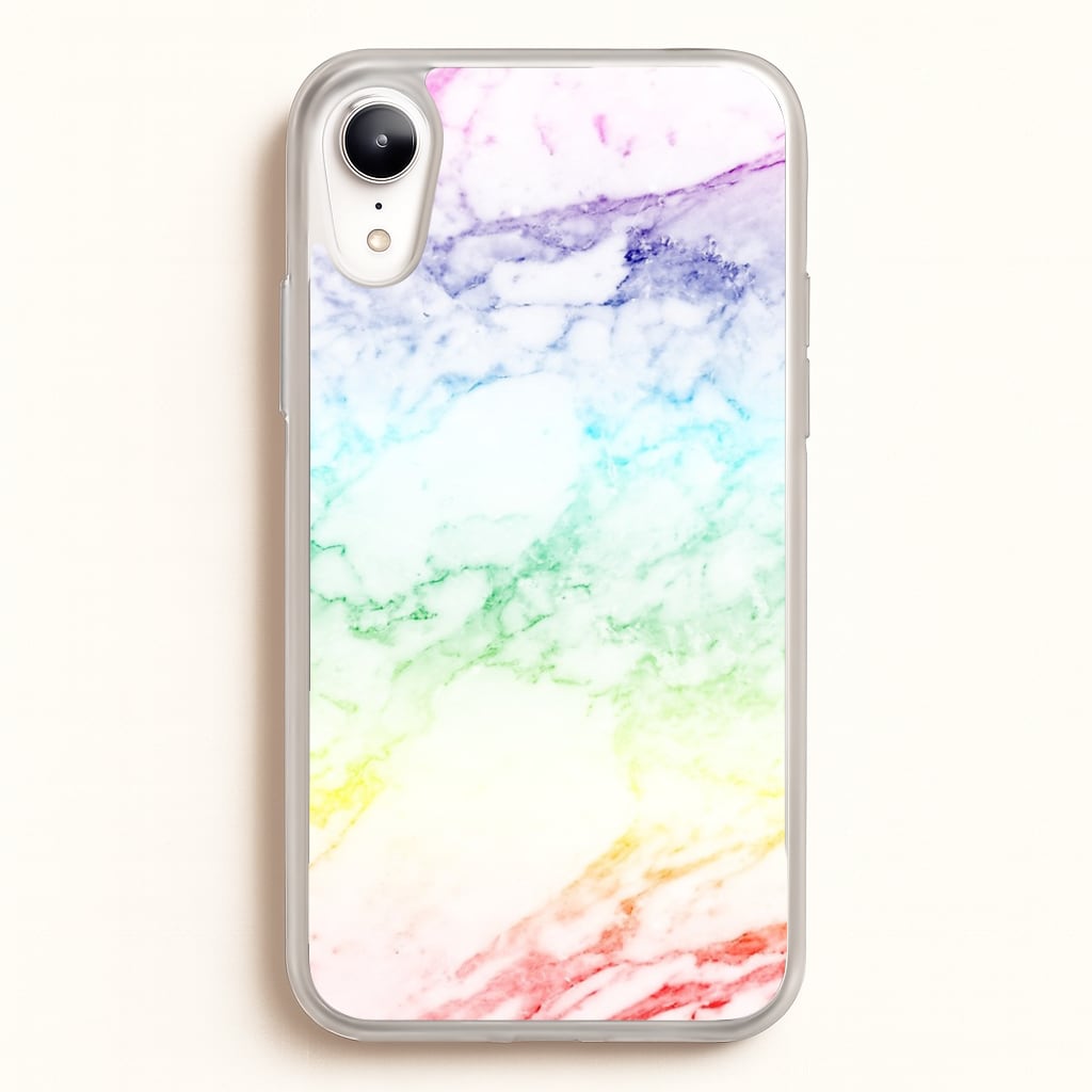 Rainbow Streak Marble Pattern - marble Phone Case for iPhone XR