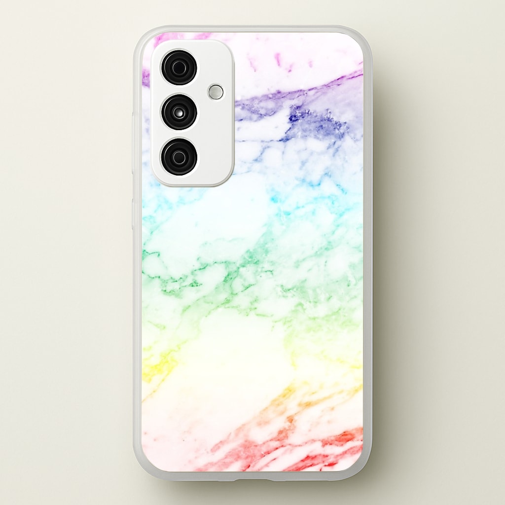 Rainbow Streak Marble Pattern - marble Phone Case for Galaxy A35