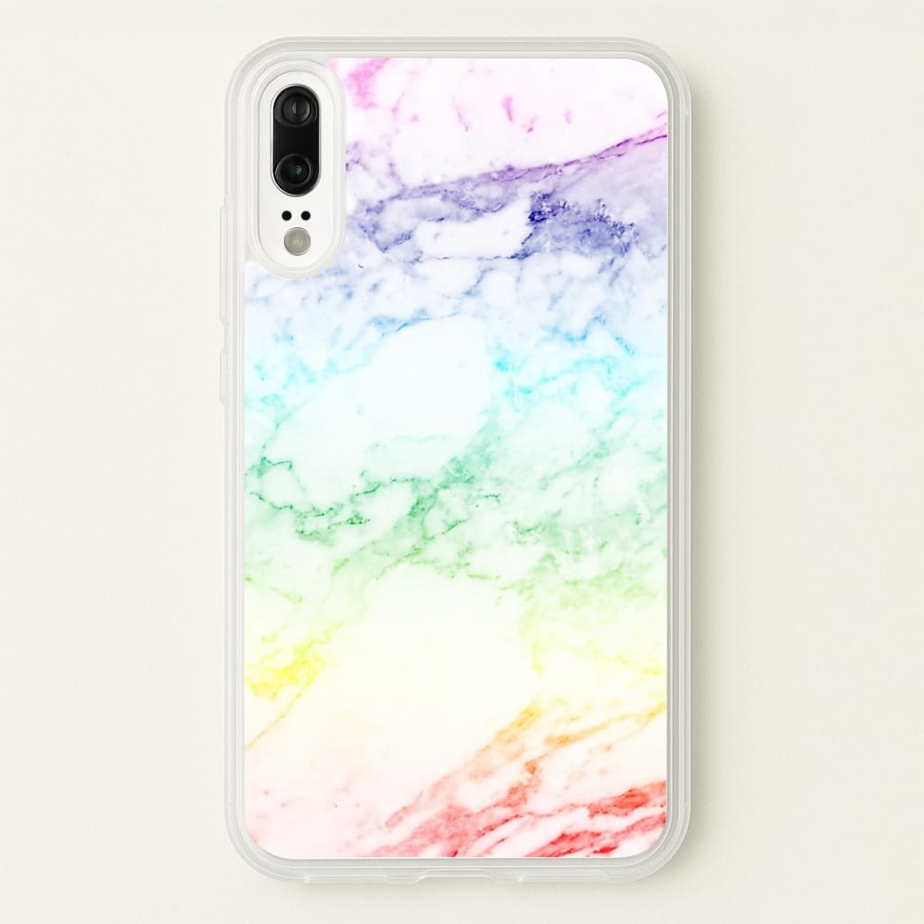 Rainbow Streak Marble Pattern - marble Phone Case for Huawei P20