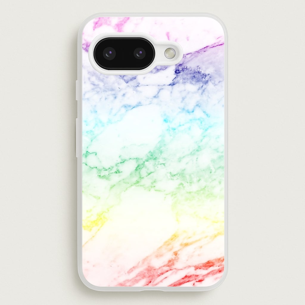 Rainbow Streak Marble Pattern - marble Phone Case for Google Pixel 9a