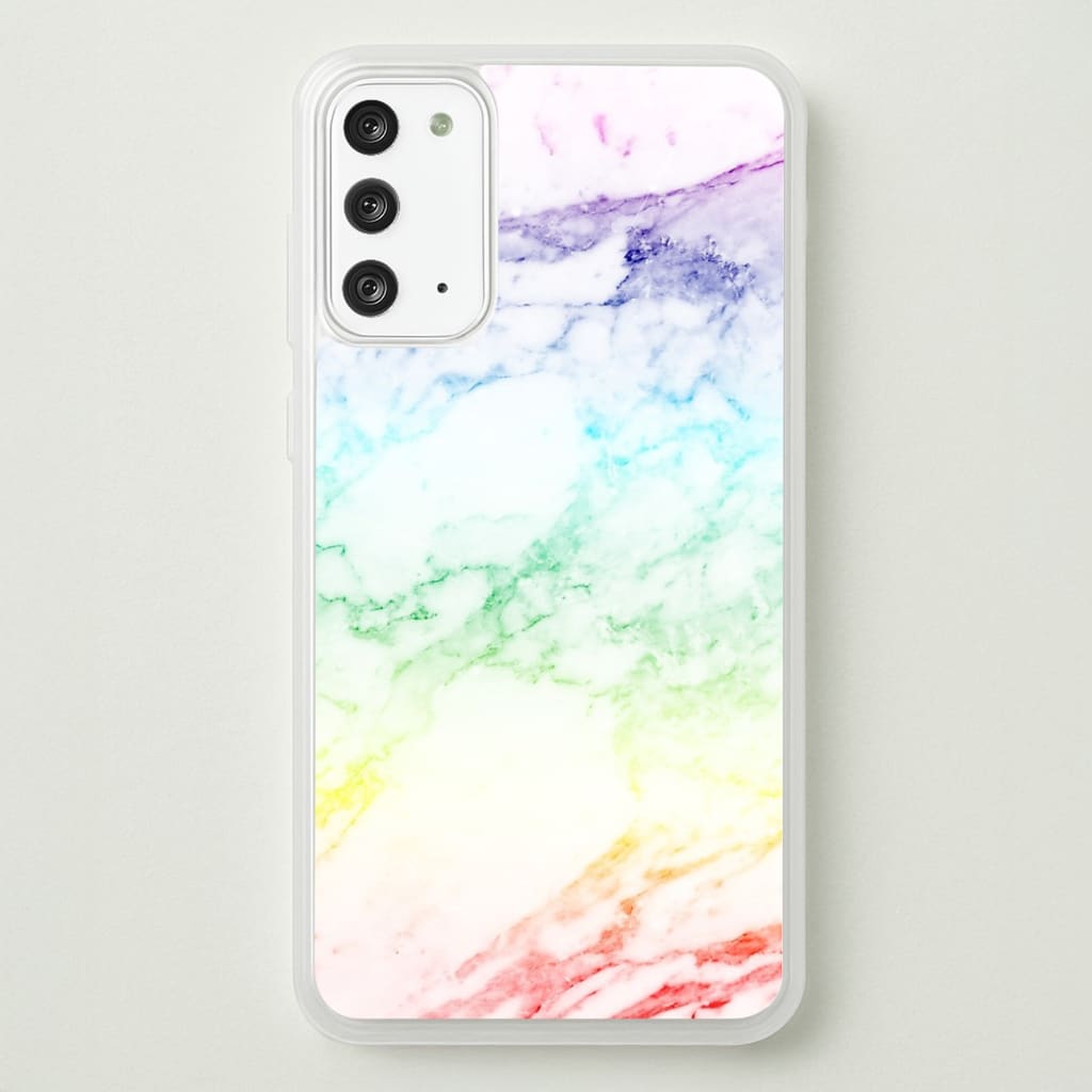 Rainbow Streak Marble Pattern - marble Phone Case for Galaxy Note 20