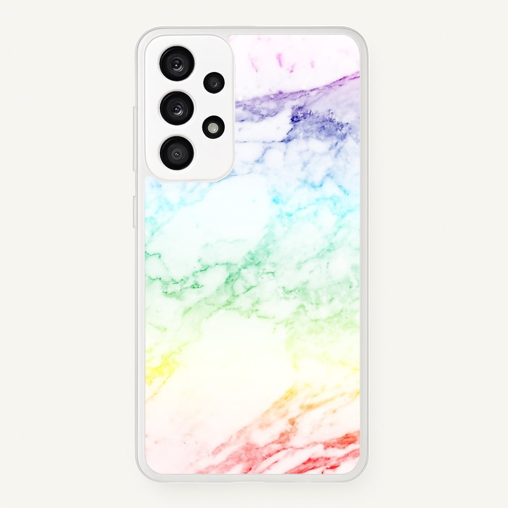 Rainbow Streak Marble Pattern - marble Phone Case for Galaxy A53