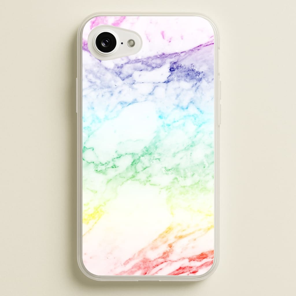 Rainbow Streak Marble Pattern - marble Phone Case for iPhone 16e