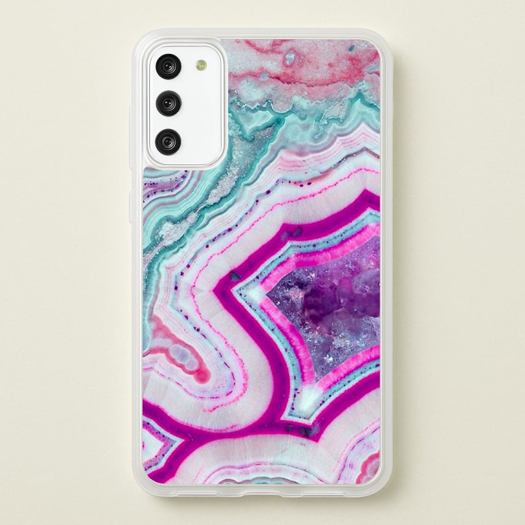 Purple Geode Pattern - marble Phone Case for Galaxy S20FE