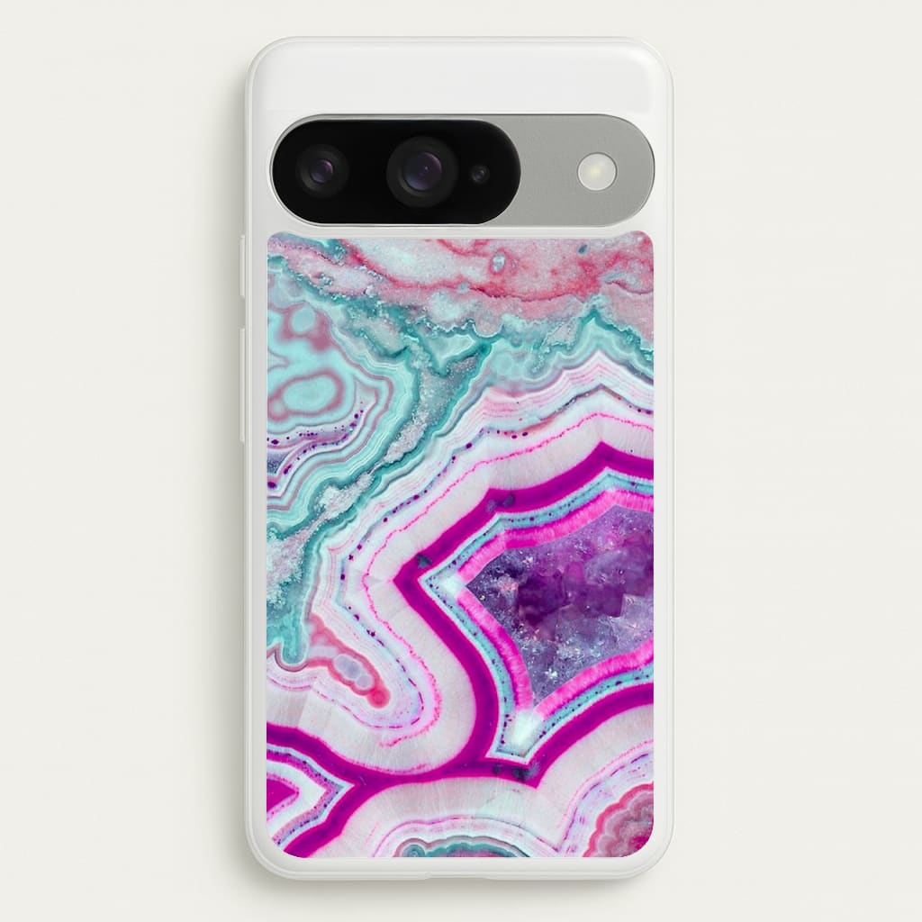 Purple Geode Pattern Phone Case for Google Pixel 10 / 10 Pro