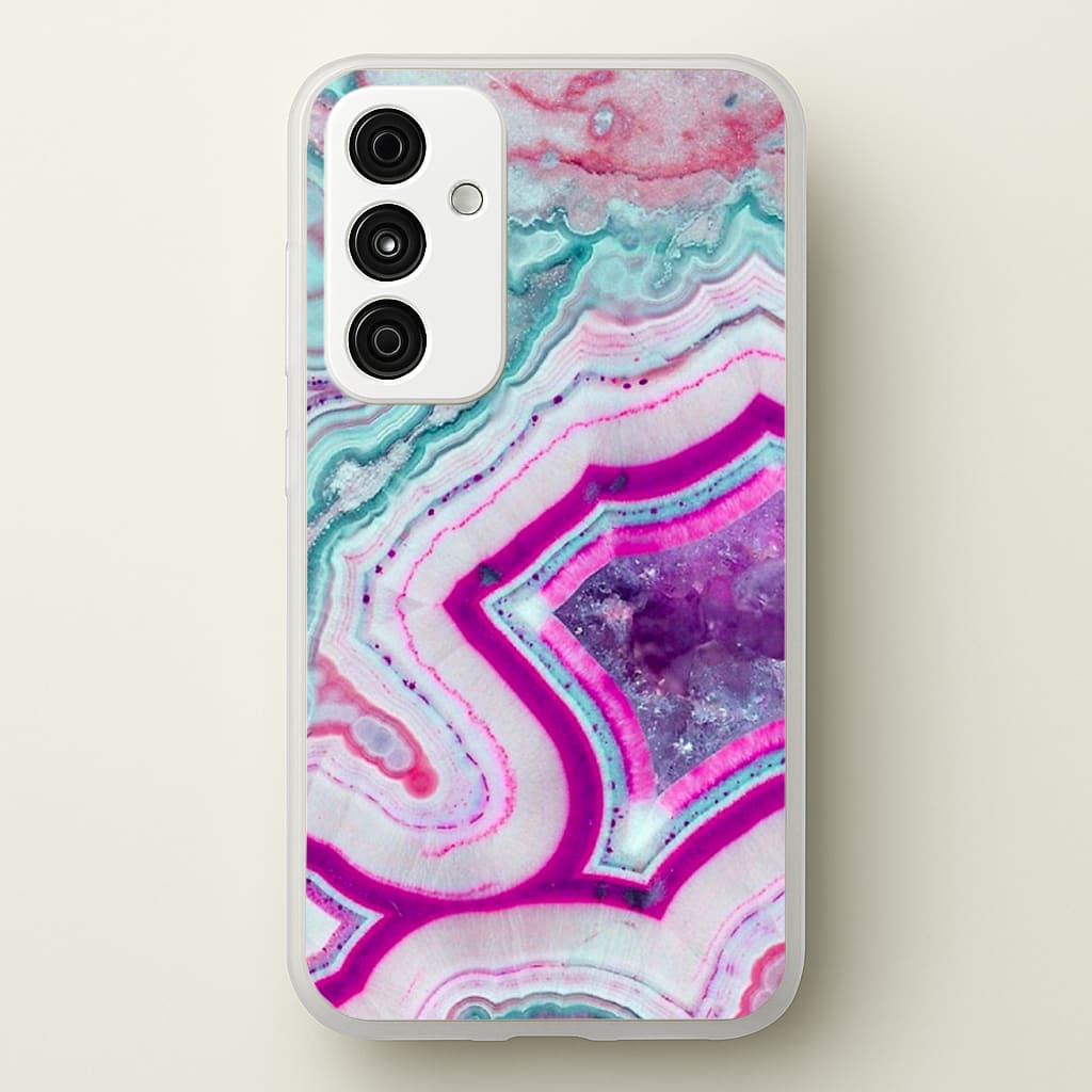 Purple Geode Pattern - marble Phone Case for Galaxy A15