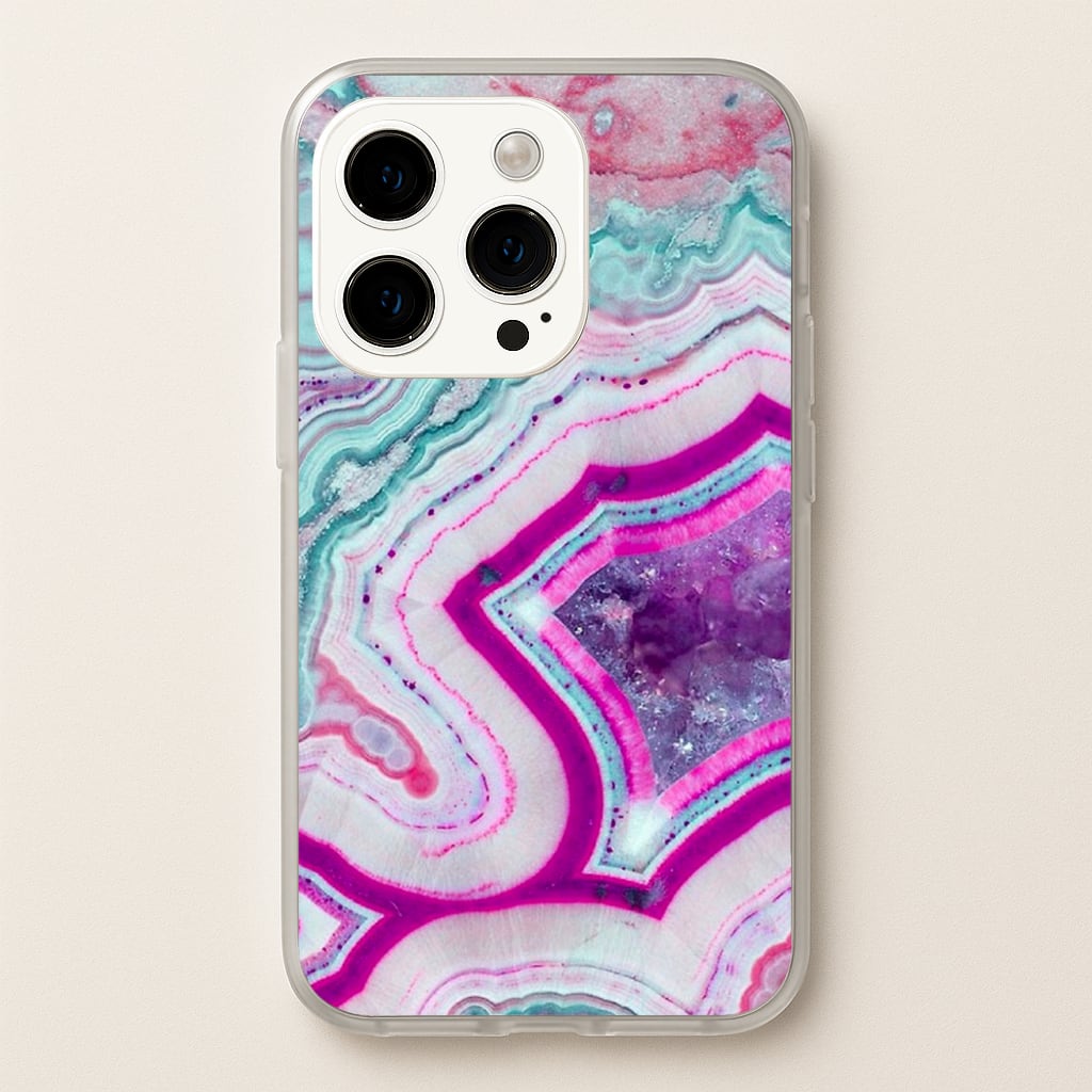 Purple Geode Pattern - marble Phone Case for iPhone 15 Pro