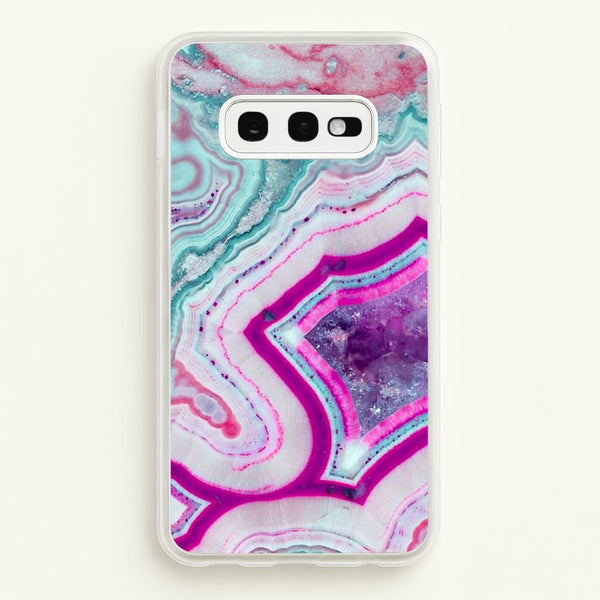 Purple Geode Pattern - marble Phone Case for Galaxy S10e