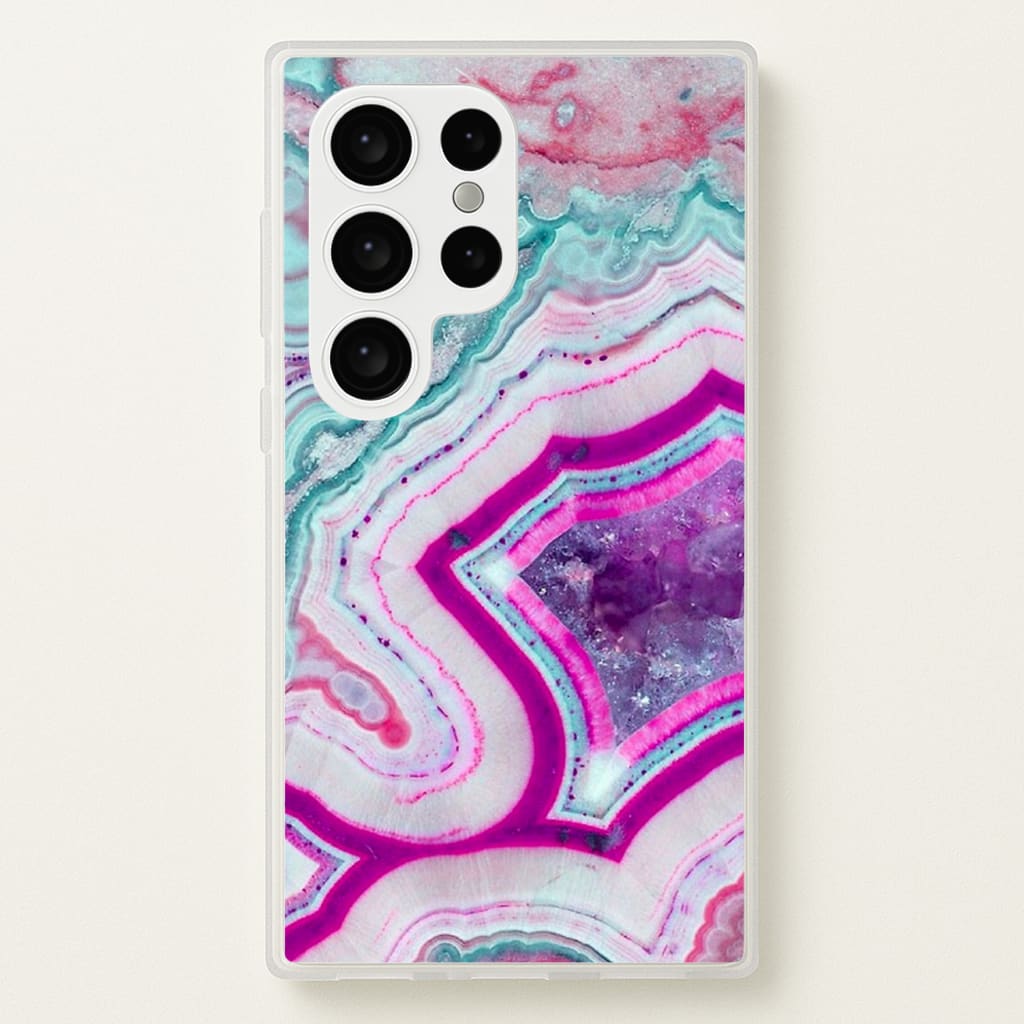Purple Geode Pattern - marble Phone Case for Galaxy S24 Ultra