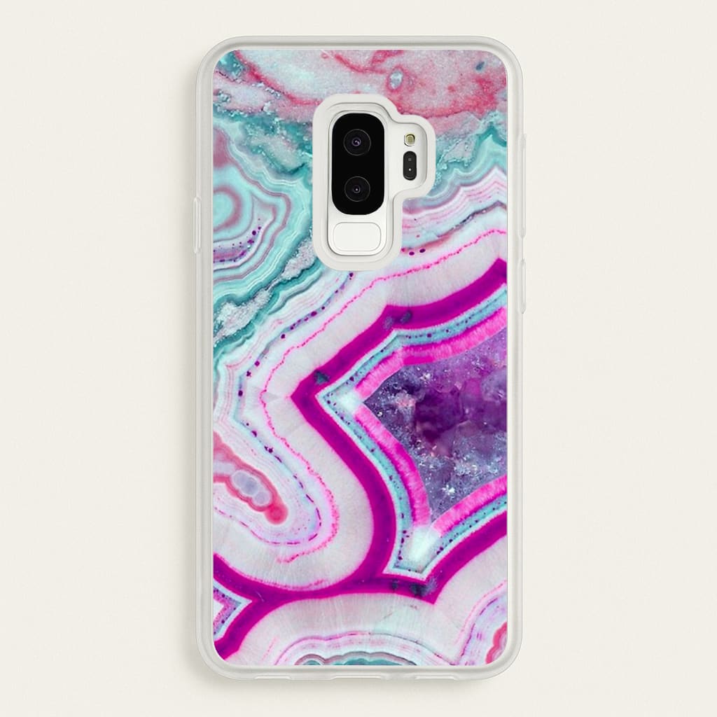 Purple Geode Pattern - marble Phone Case for Galaxy S9 Plus