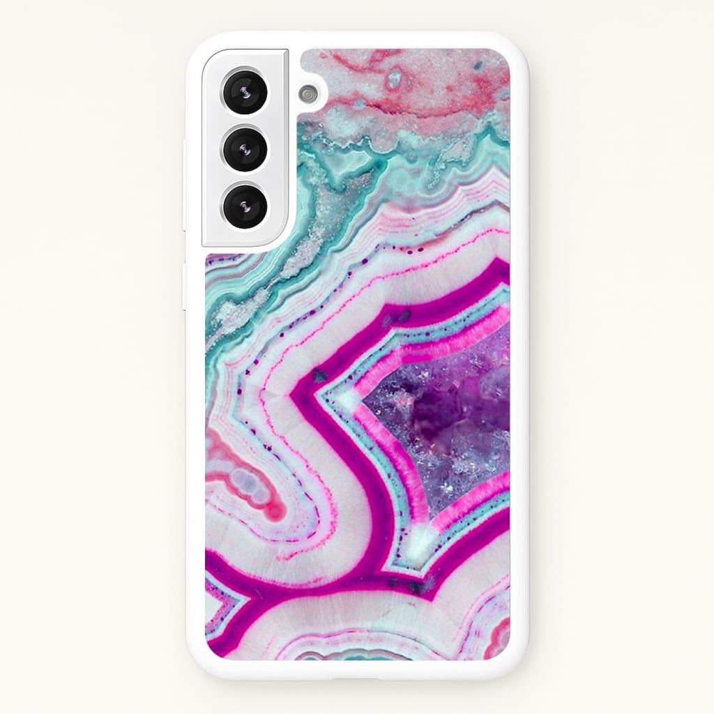 Purple Geode Pattern - marble Phone Case for Galaxy S22 Plus