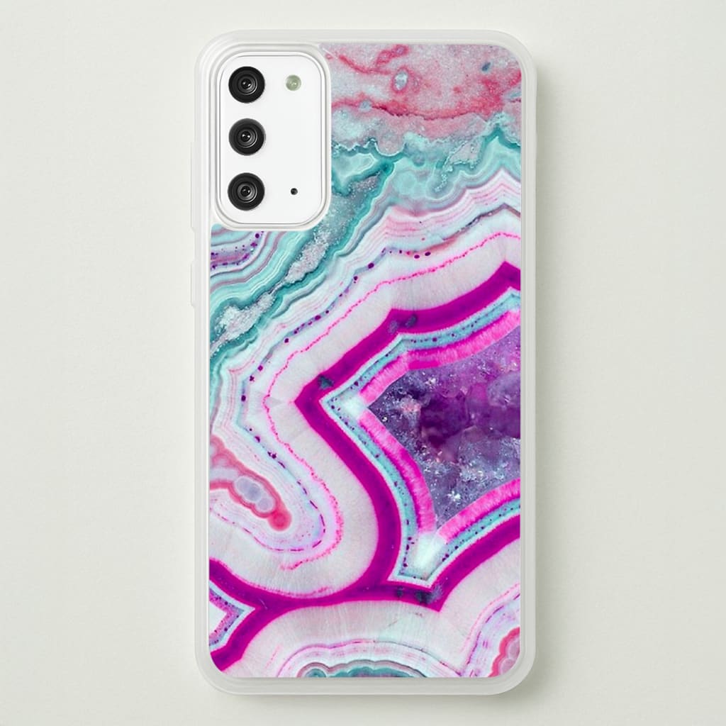 Purple Geode Pattern - marble Phone Case for Galaxy Note 20