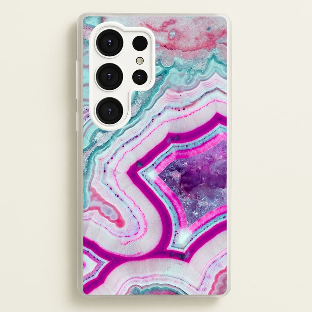 Purple Geode Pattern - marble Phone Case for Galaxy S25 Ultra