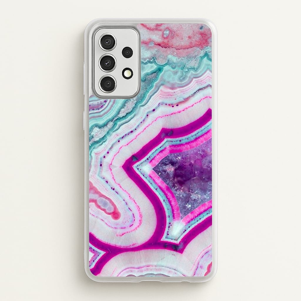 Purple Geode Pattern - marble Phone Case for Galaxy A52 / A52s