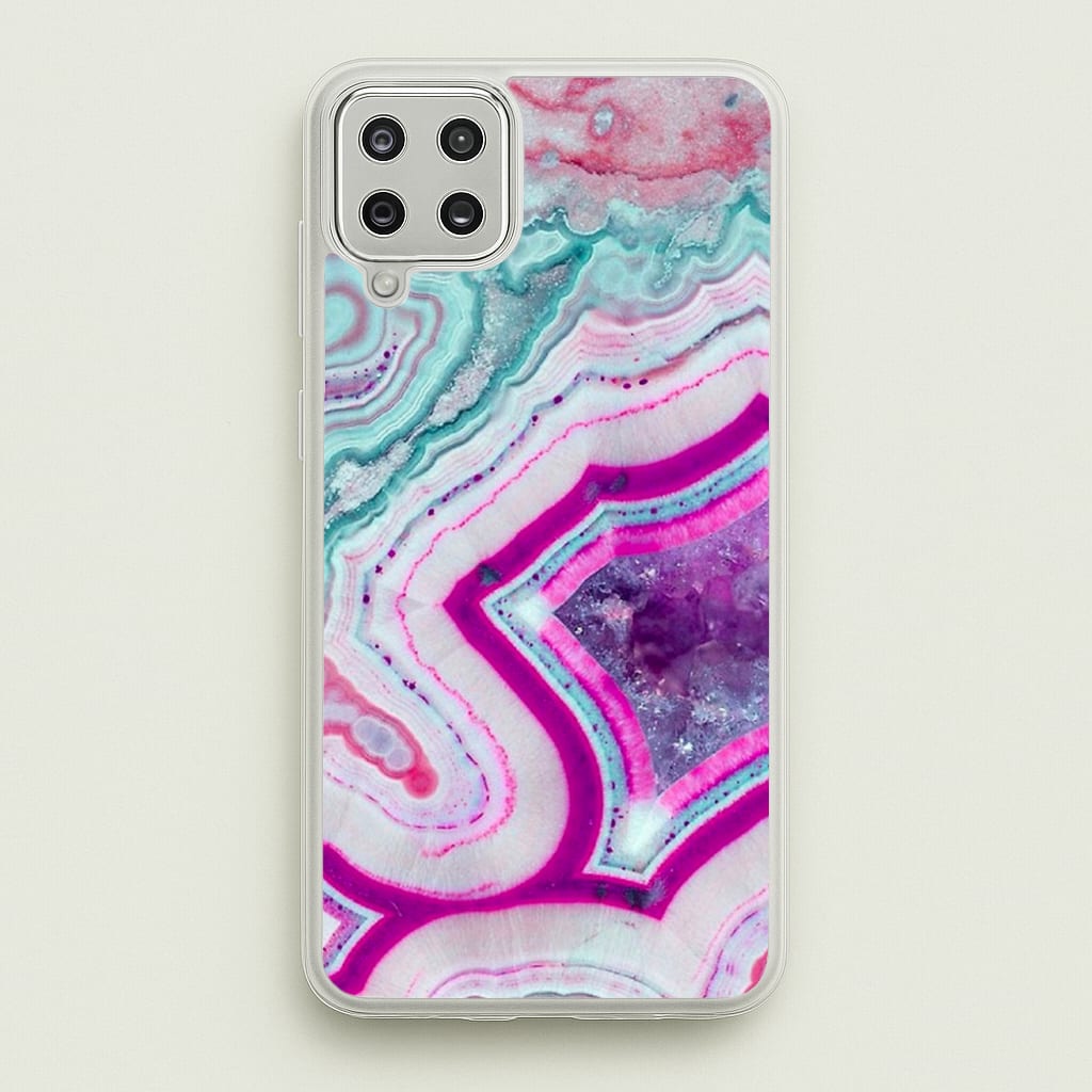 Purple Geode Pattern - marble Phone Case for Galaxy A12
