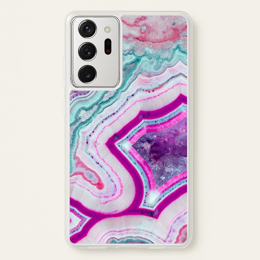 Purple Geode Pattern - marble Phone Case for Galaxy Note 20 Ultra