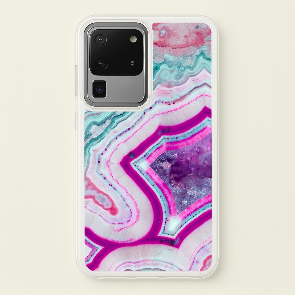 Purple Geode Pattern - marble Phone Case for Galaxy S20 Ultra