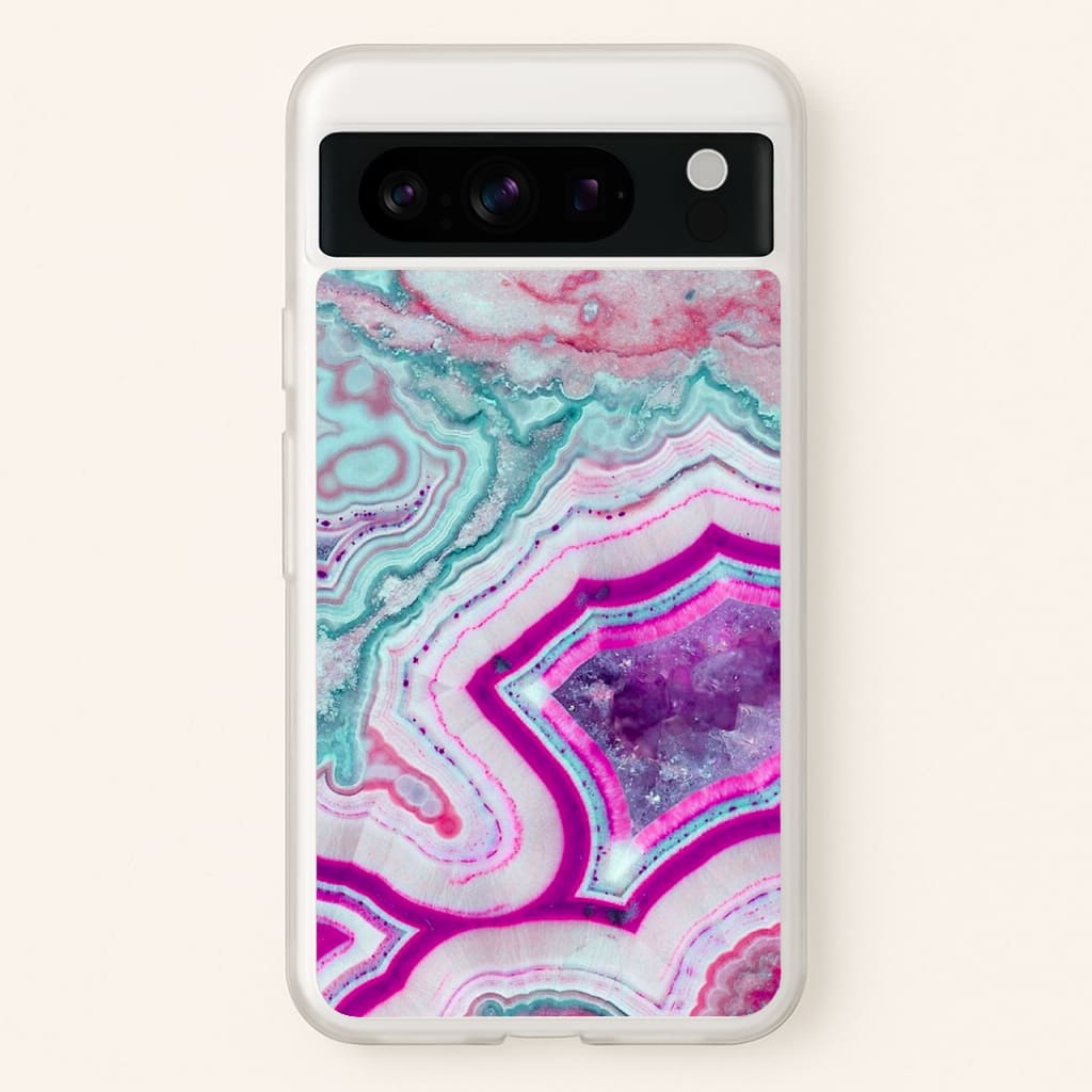 Purple Geode Pattern - marble Phone Case for Google Pixel 8 Pro
