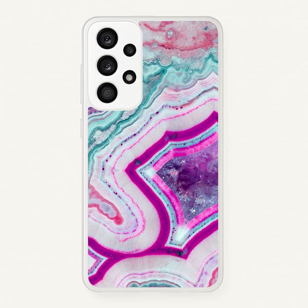 Purple Geode Pattern - marble Phone Case for Galaxy A53