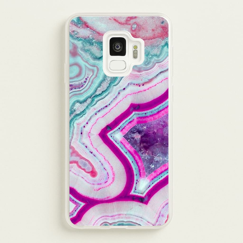 Purple Geode Pattern - marble Phone Case for Galaxy S9