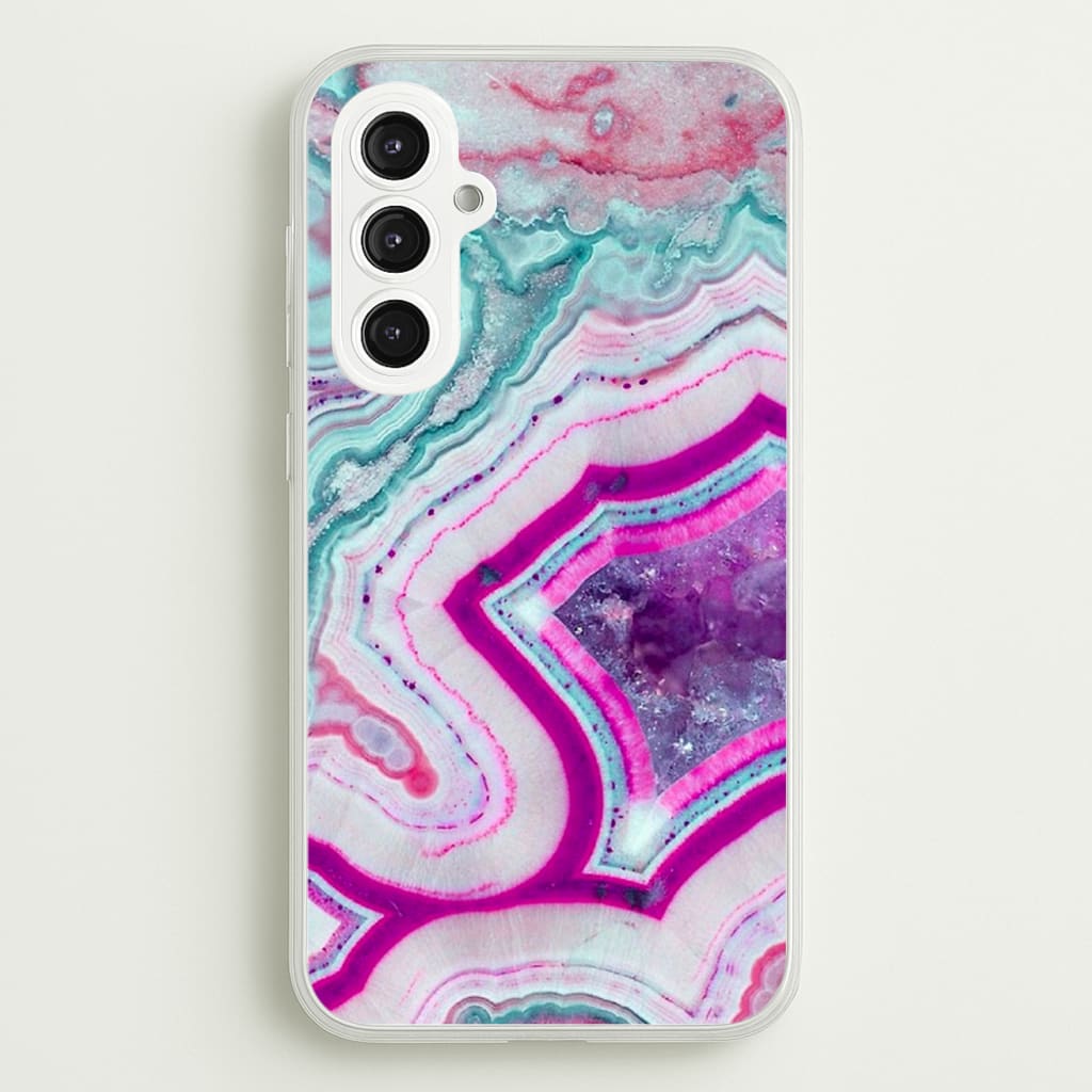 Purple Geode Pattern - marble Phone Case for Galaxy S23FE