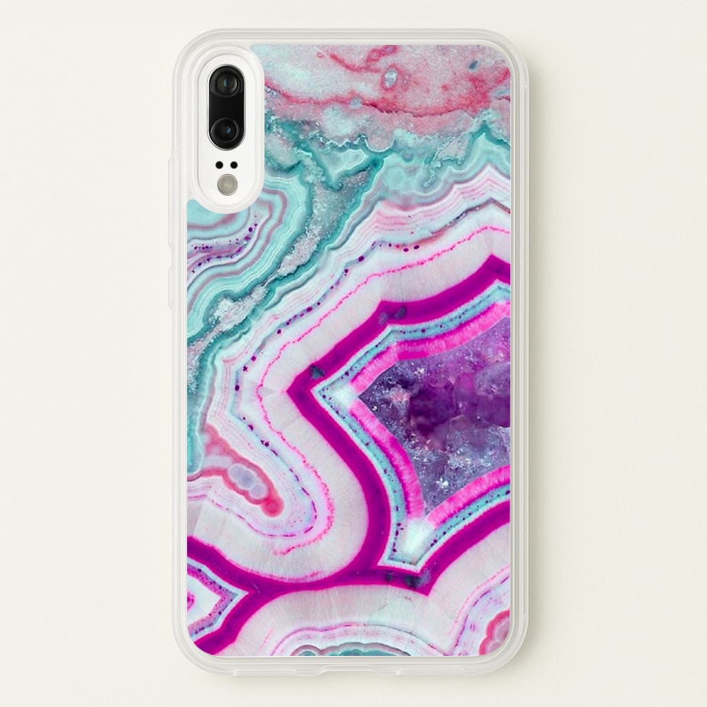 Purple Geode Pattern - marble Phone Case for Huawei P20