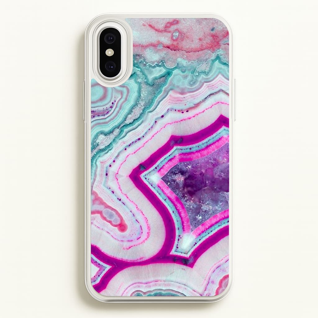 Purple Geode Pattern - marble Phone Case for iPhone XS Max