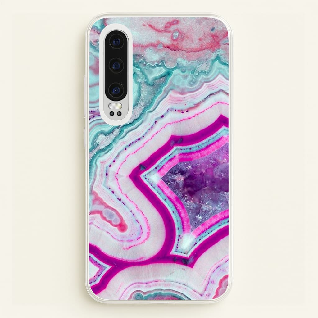Purple Geode Pattern - marble Phone Case for Huawei P30