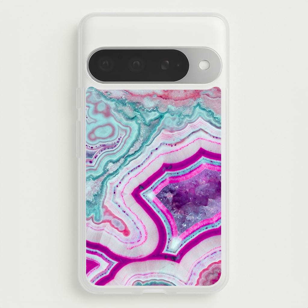 Purple Geode Pattern Phone Case for Google Pixel 10 Pro XL