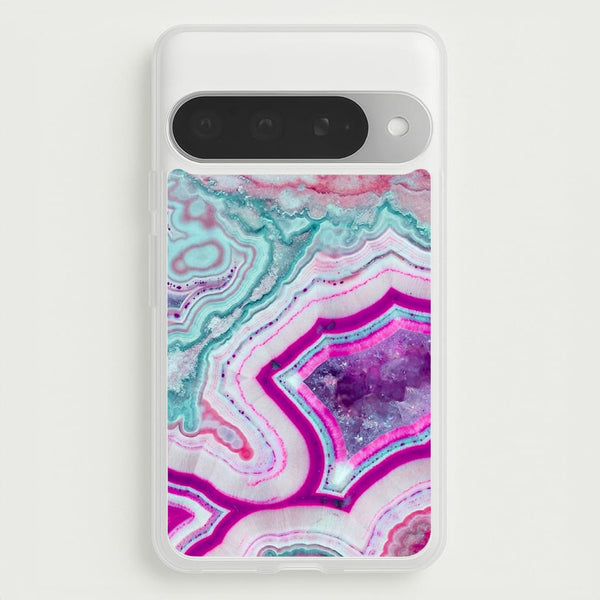 Purple Geode Pattern Phone Case for Google Pixel 10 Pro XL