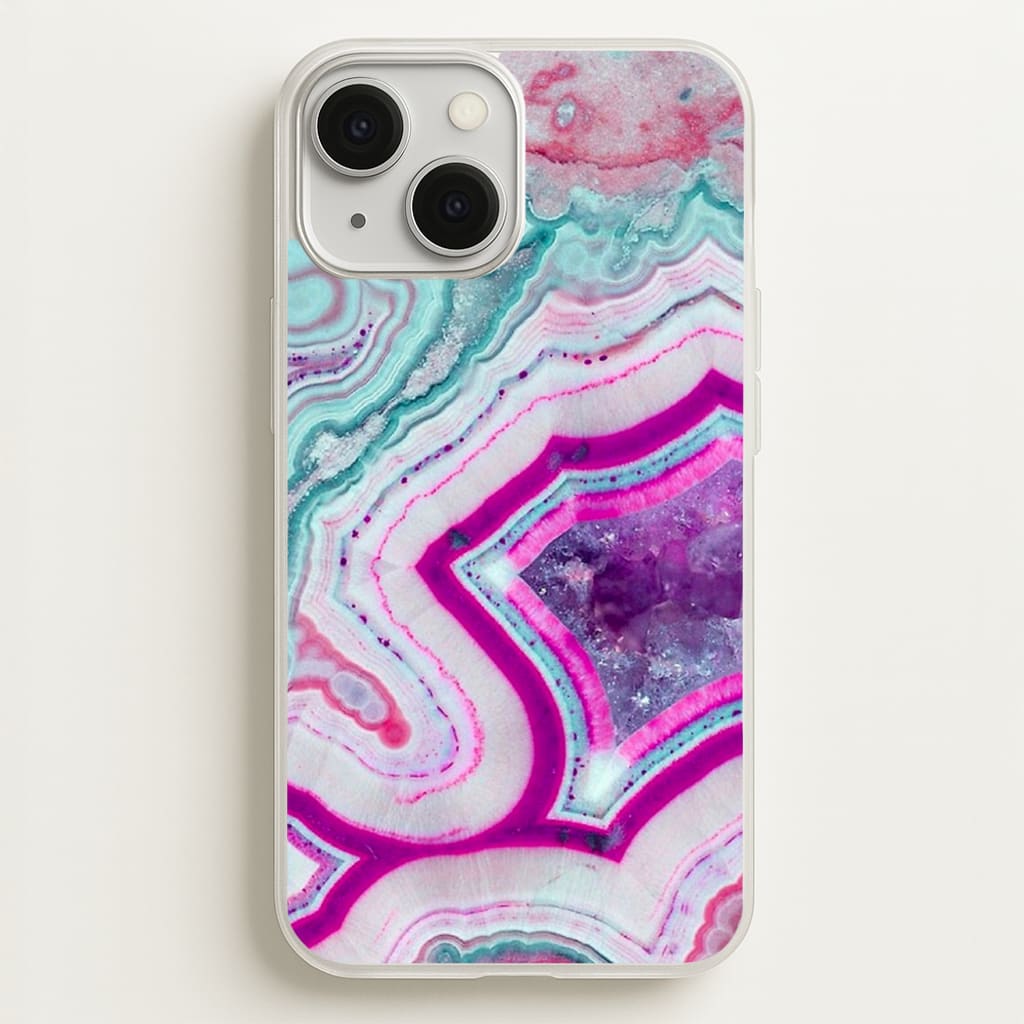 Purple Geode Pattern - marble Phone Case for iPhone 13 Mini