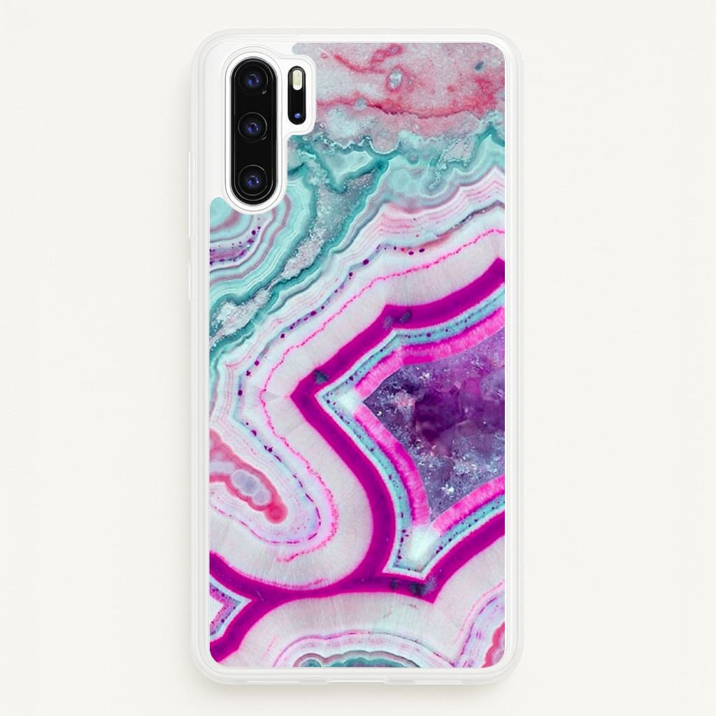Purple Geode Pattern - marble Phone Case for Huawei P30 Pro