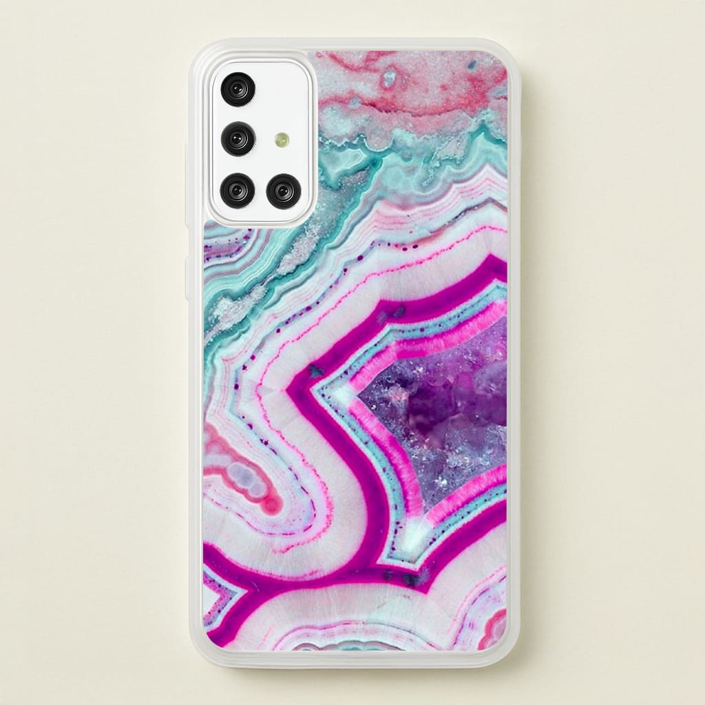 Purple Geode Pattern - marble Phone Case for Galaxy A71