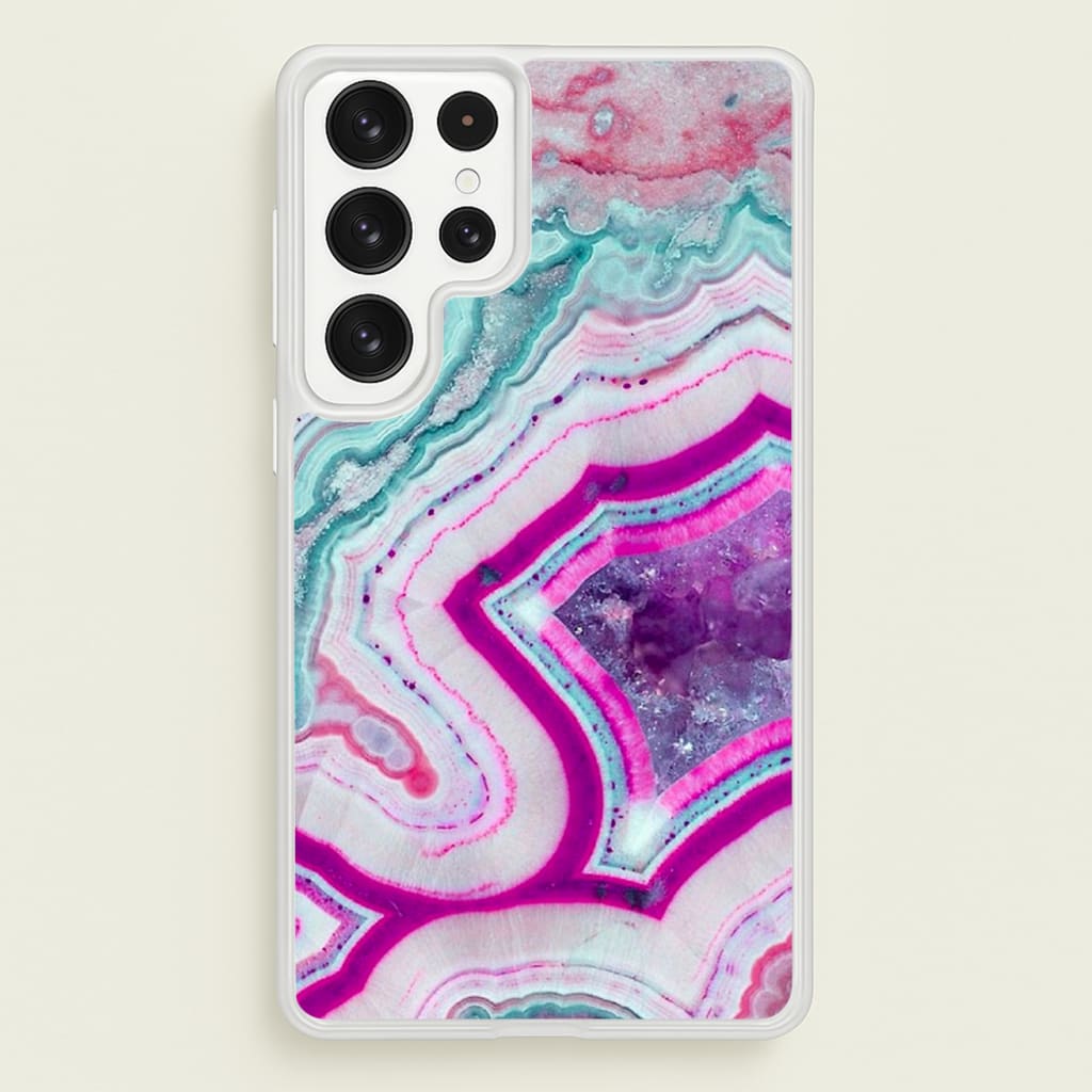 Purple Geode Pattern - marble Phone Case for Galaxy S22 Ultra