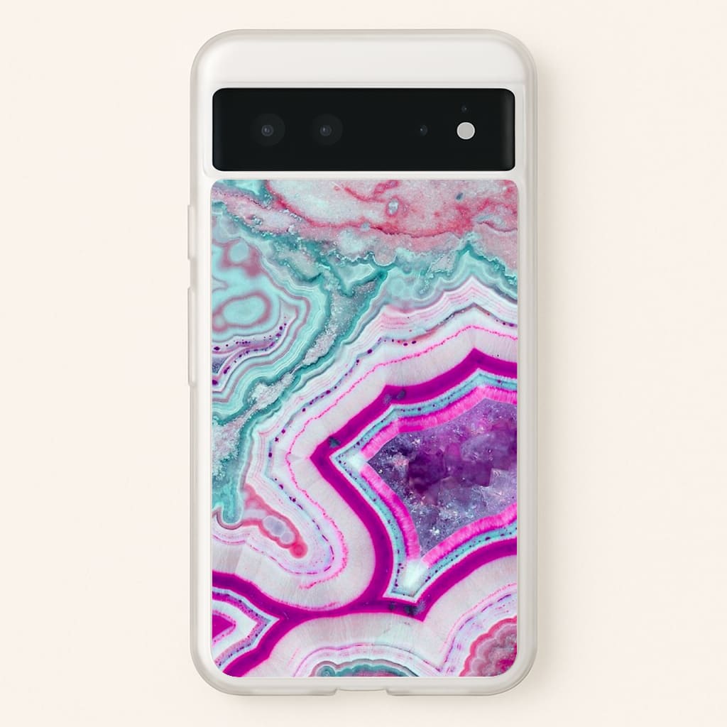 Purple Geode Pattern - marble Phone Case for Google Pixel 6
