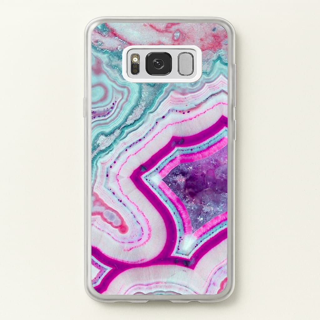 Purple Geode Pattern - marble Phone Case for Galaxy S8 Plus