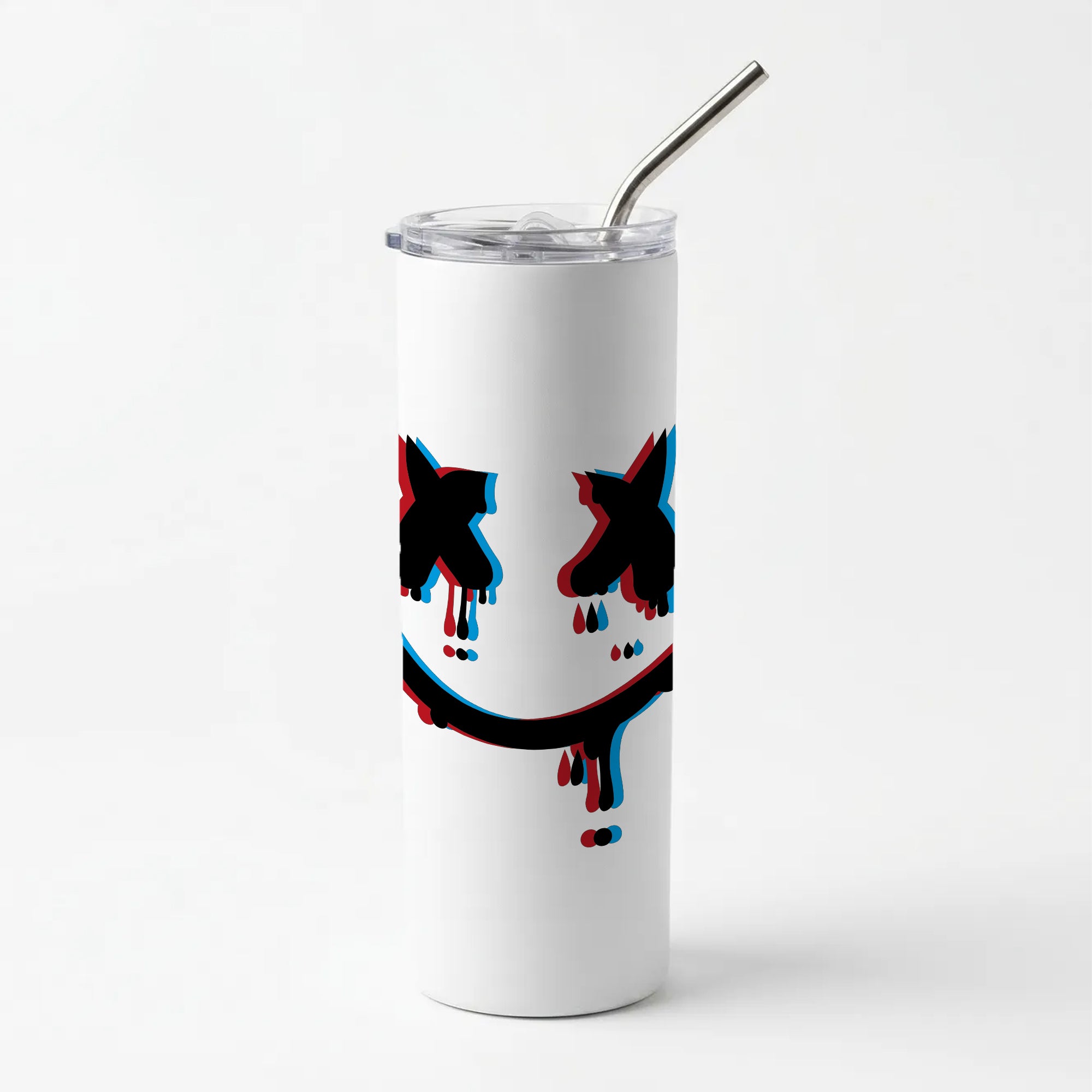 Blue Blur - White Helmet DJ Skinny Tumbler