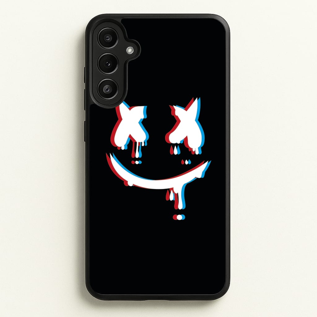 Blue Blur - White Helmet DJ - Marshmello Phone Case for Galaxy A34