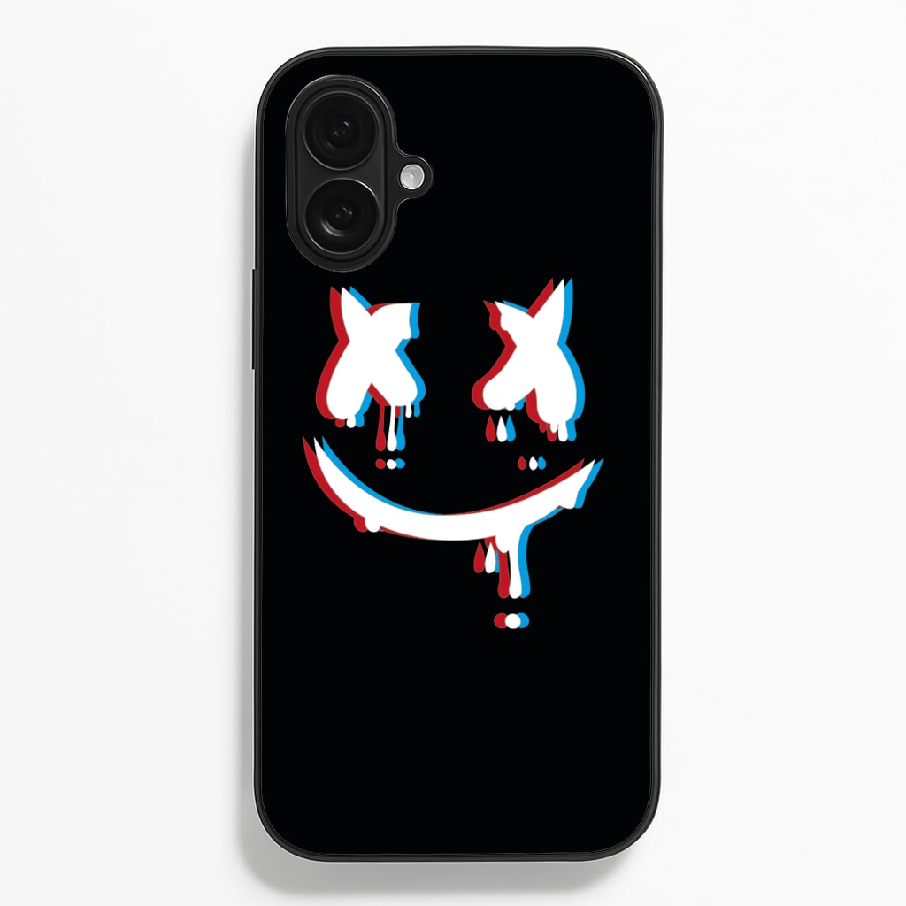 Blue Blur - White Helmet DJ - Marshmello Phone Case for iPhone 16 Plus