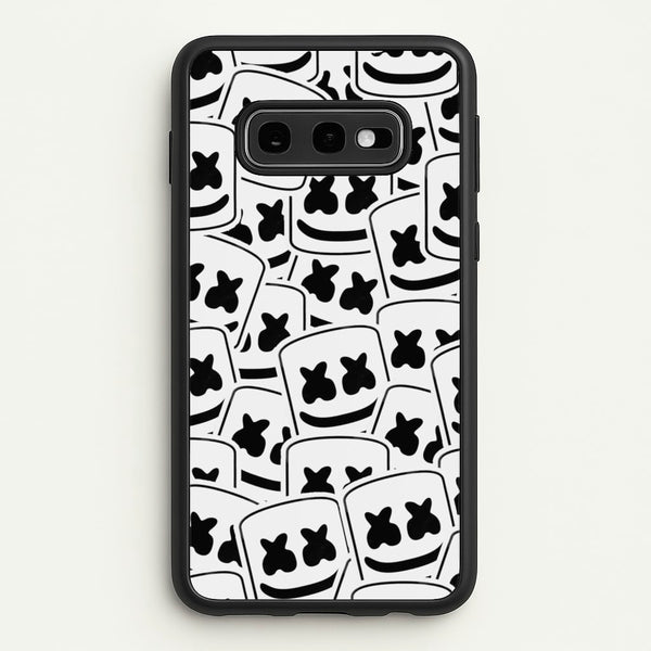 Collage - White Helmet DJ - Marshmello Phone Case for Galaxy S10e