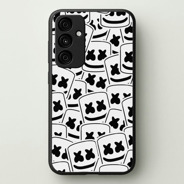 Collage - White Helmet DJ - Marshmello Phone Case for Galaxy A35
