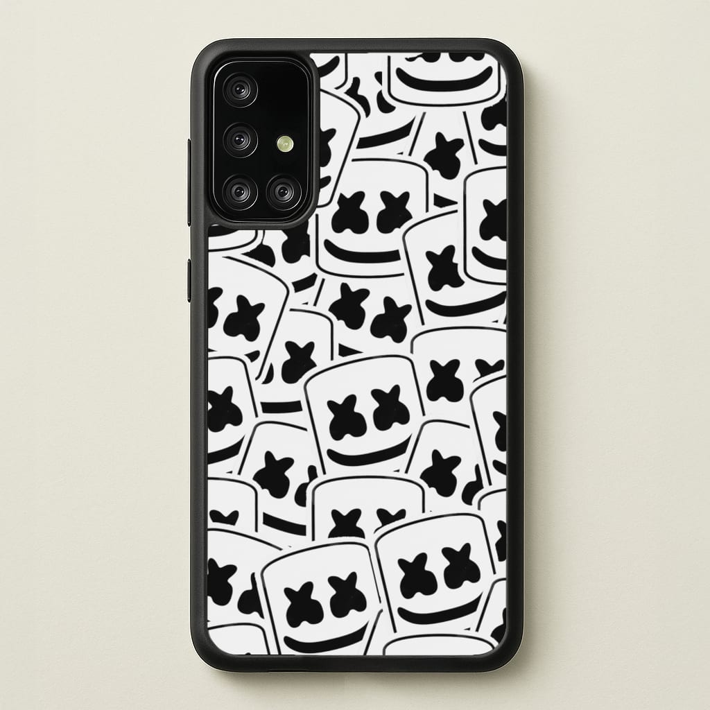 Collage - White Helmet DJ - Marshmello Phone Case for Galaxy A71